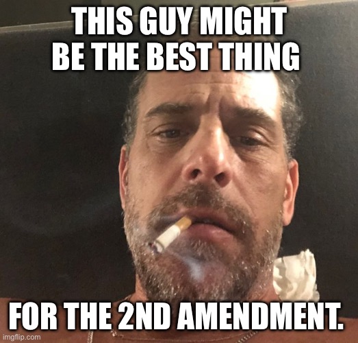 Hunter Biden | THIS GUY MIGHT BE THE BEST THING; FOR THE 2ND AMENDMENT. | image tagged in hunter biden,2nd amendment | made w/ Imgflip meme maker