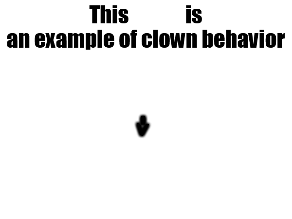 This X is an example of clown behavior Blank Meme Template