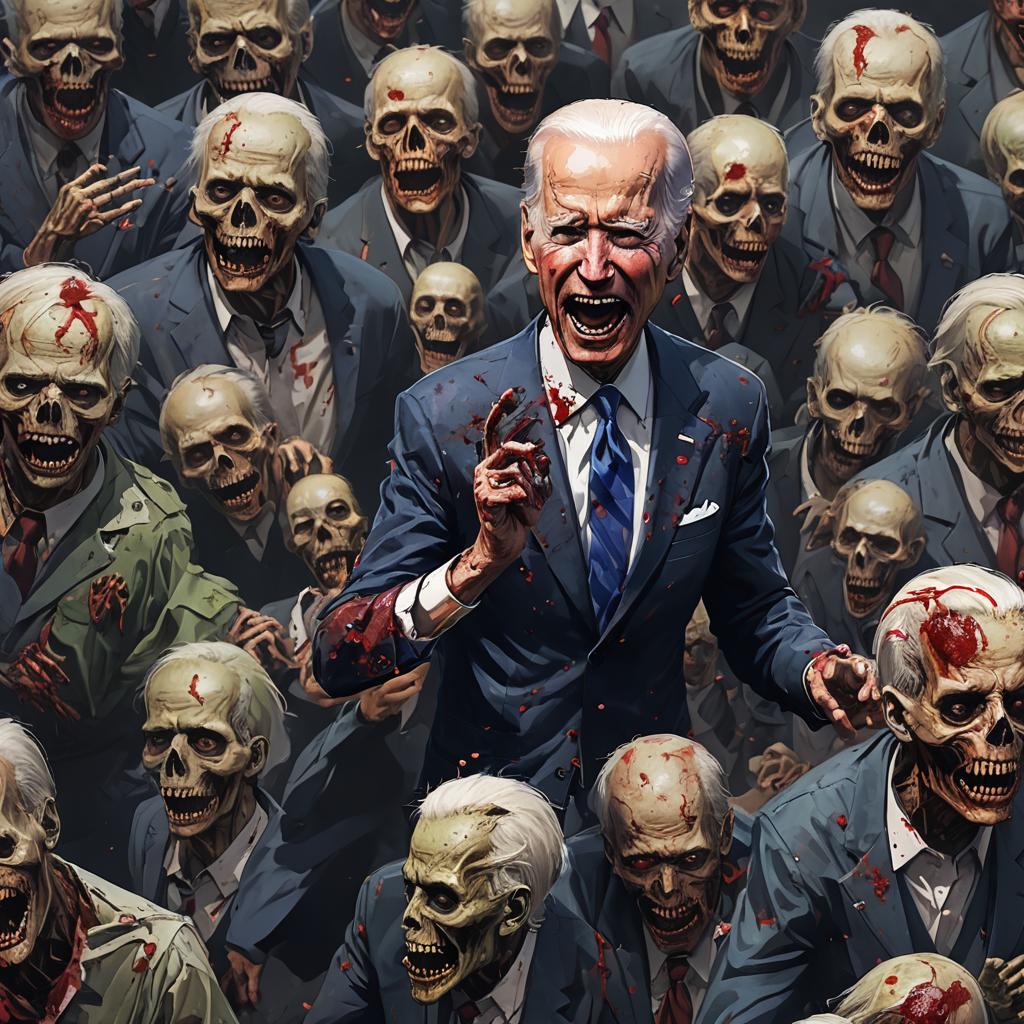 High Quality Joe Biden Zombie Blank Meme Template