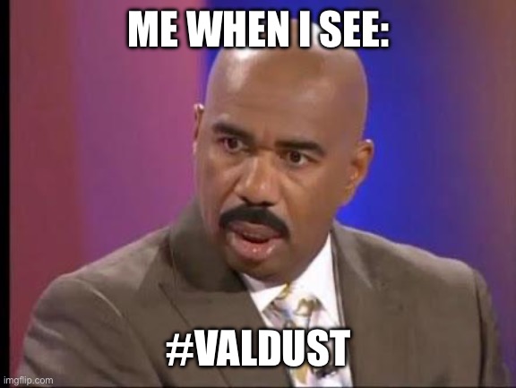 Me when: | ME WHEN I SEE:; #VALDUST | image tagged in how stupid are you,hazbin hotel | made w/ Imgflip meme maker