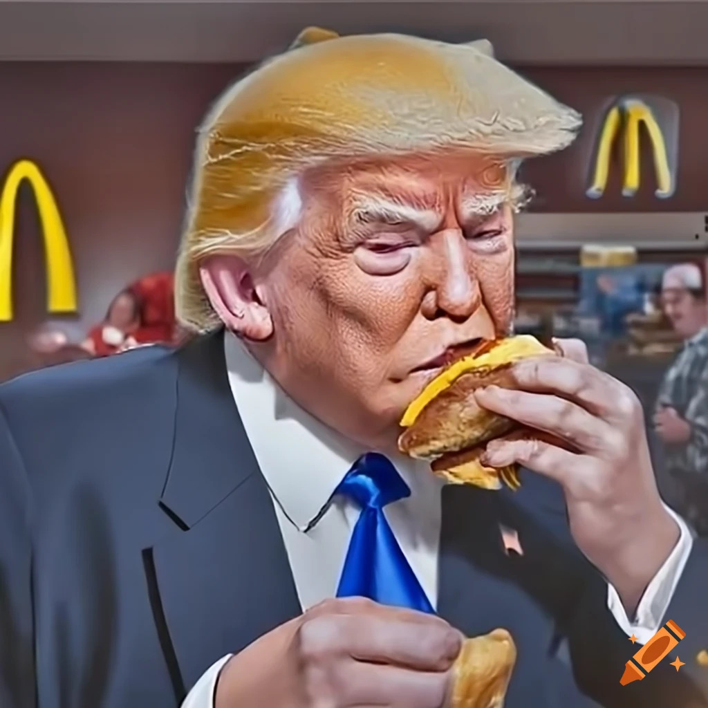 Trump Eating Big Mac Blank Meme Template
