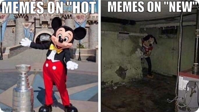 Meme Quality | MEMES ON "HOT; MEMES ON "NEW" | image tagged in memes,repost | made w/ Imgflip meme maker