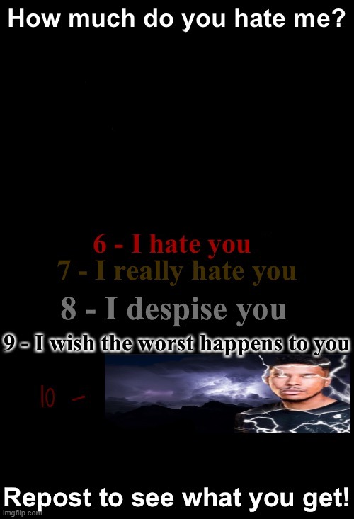 How Much Do You Hate Me? | image tagged in how much do you hate me | made w/ Imgflip meme maker