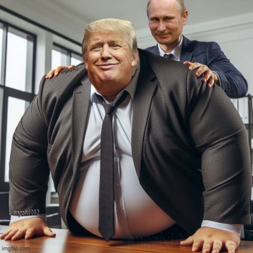 putin's bitch | image tagged in idiot,russia's puppet,clown car republicans,maga morons,maga cult,putin | made w/ Imgflip meme maker