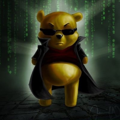 Winnie the Pooh hacker Blank Meme Template