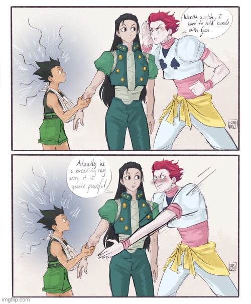 image tagged in hunter x hunter,hxh,hisoka,gon,illumi | made w/ Imgflip meme maker
