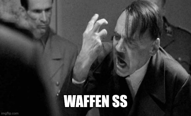 Mad hitler | WAFFEN SS | image tagged in mad hitler | made w/ Imgflip meme maker