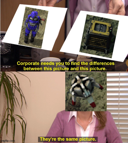 Average Logistic Bot in Factorio | image tagged in memes,they're the same picture,video games,factory | made w/ Imgflip meme maker