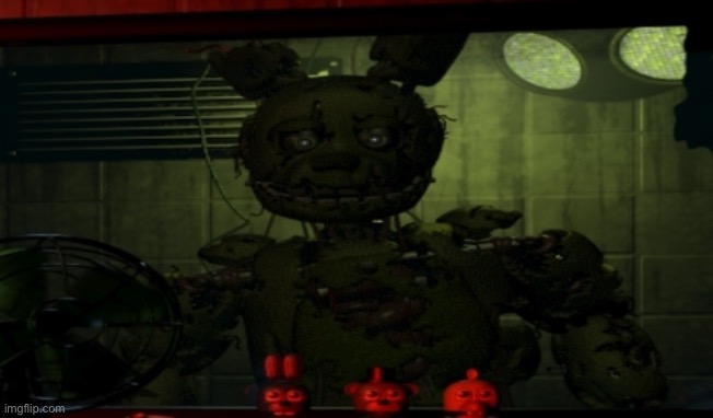 Springtrap stare | image tagged in springtrap stare | made w/ Imgflip meme maker