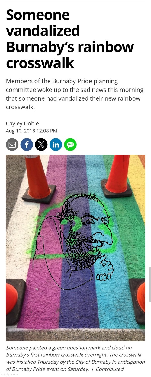 image tagged in burnaby's rainbow crosswalk | made w/ Imgflip meme maker