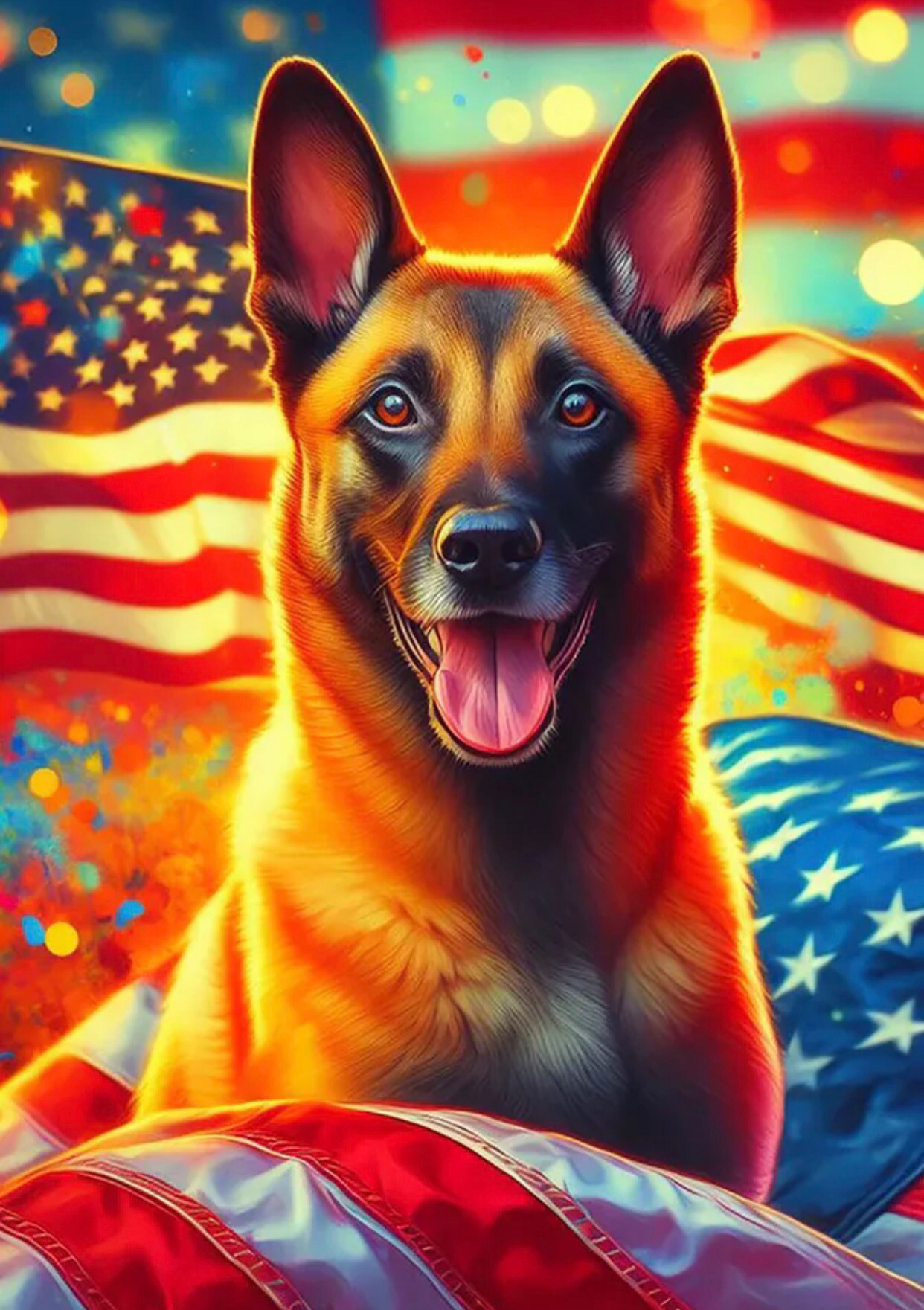 High Quality Patriotic Dog Blank Meme Template