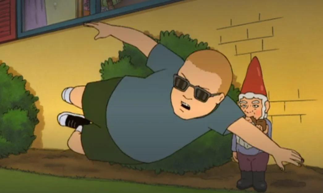 High Quality Bobby Hill Gnome Blank Meme Template