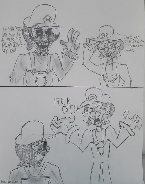 Mario and KiloByte | image tagged in mario,exe,drawing | made w/ Imgflip meme maker