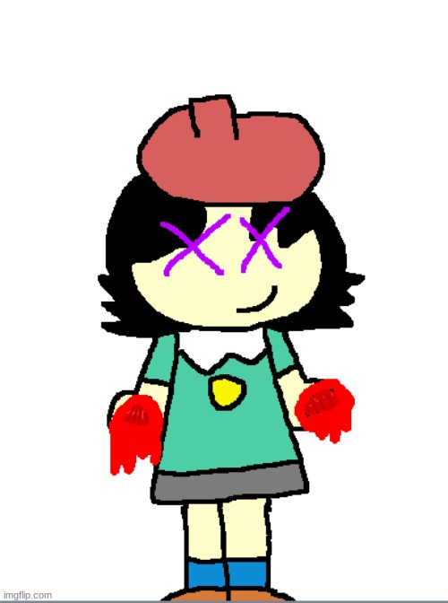 adeleine is hand skinned alive | image tagged in skinned alive,adeleine,cute,kirby,funny,artwork | made w/ Imgflip meme maker