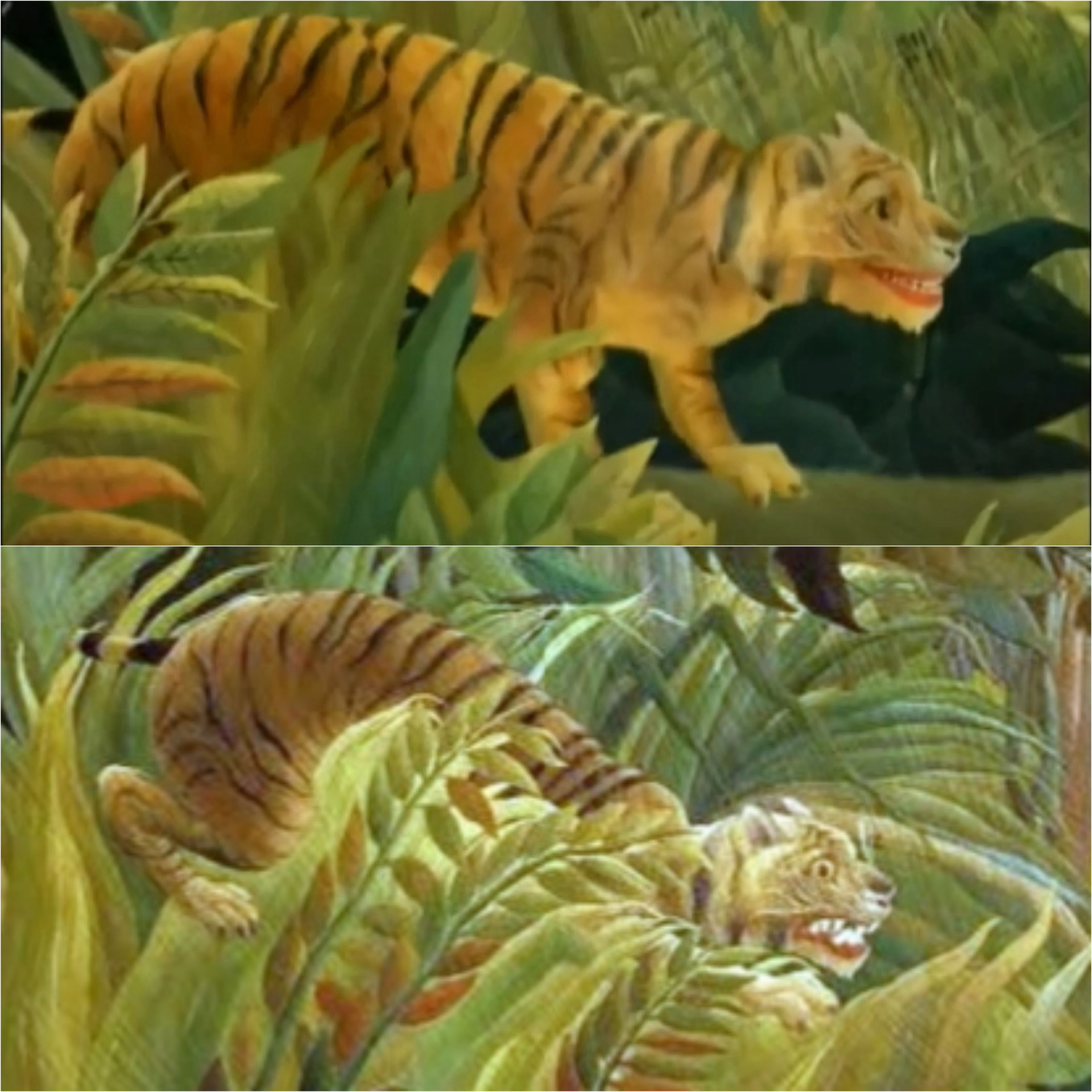 High Quality Tiger in a tropical storm meme Blank Meme Template