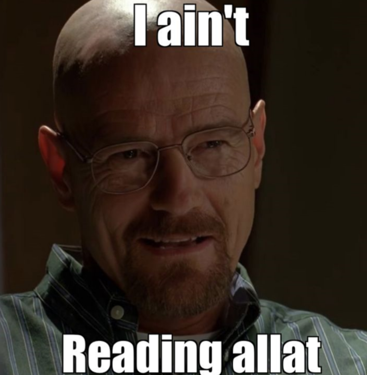i aint readin that Blank Meme Template
