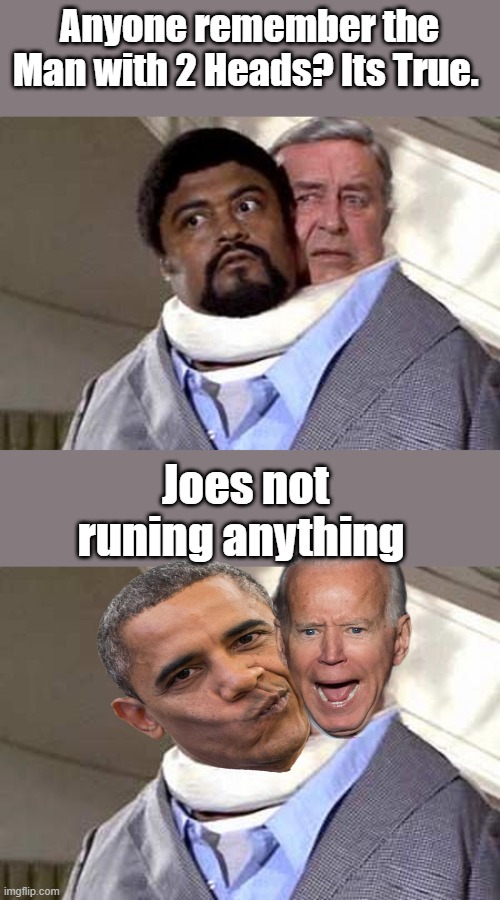 Ebony & Ivory ain't it a beautiful thing. MJ | Anyone remember the Man with 2 Heads? Its True. Joes not runing anything | made w/ Imgflip meme maker