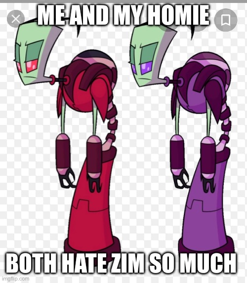 The Almighty Tallest | ME AND MY HOMIE; BOTH HATE ZIM SO MUCH | image tagged in almighty tallest,invader zim | made w/ Imgflip meme maker