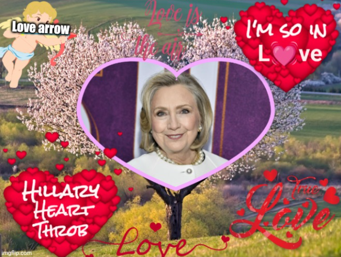 High Quality Hillary Heart Throb Blank Meme Template