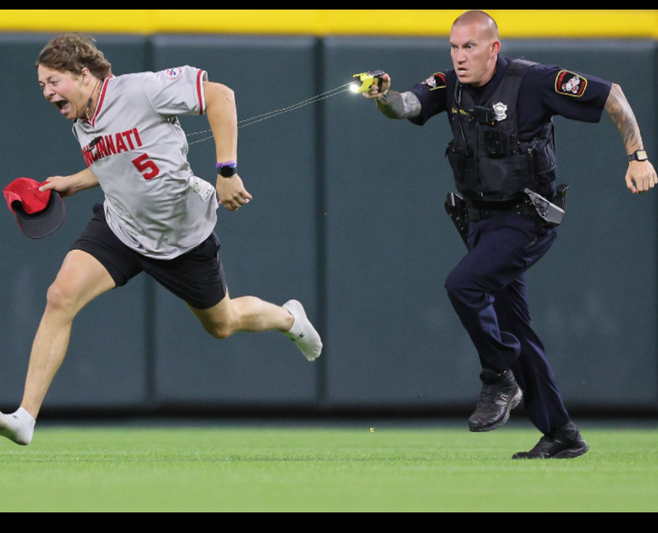 High Quality Reds fan taser Blank Meme Template