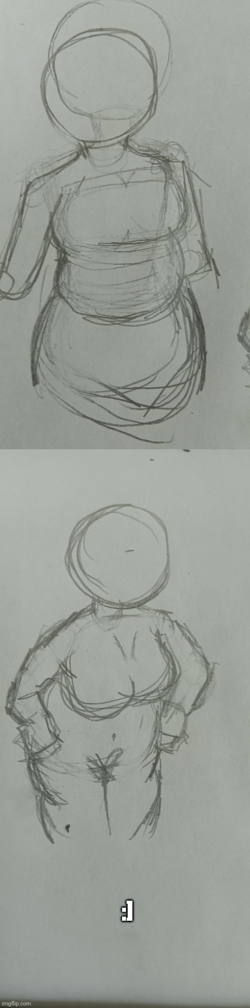 I'm practicing drawing plus sizes (if you got any tips, share me your knowledge.) | :] | made w/ Imgflip meme maker