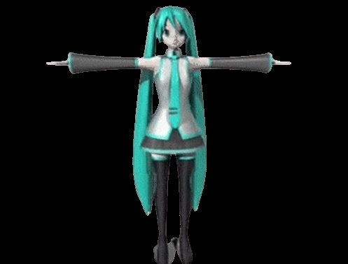 High Quality T posing Miku Blank Meme Template