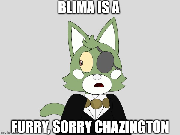 Blima is a Furry | BLIMA IS A; FURRY, SORRY CHAZINGTON | image tagged in chazington,blima,wondercat,hey tete,clarabel_adoring,goanimate | made w/ Imgflip meme maker