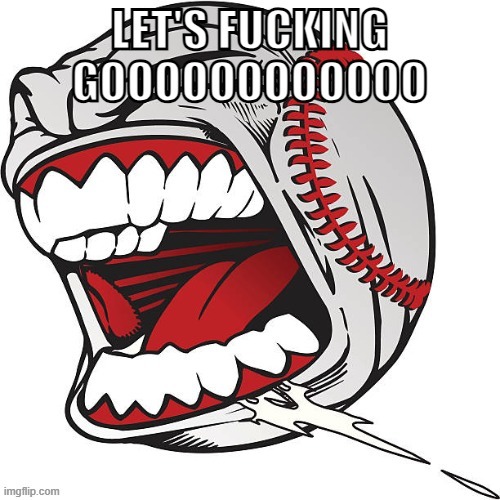 let's fucking go baseball | image tagged in let's fucking go baseball | made w/ Imgflip meme maker