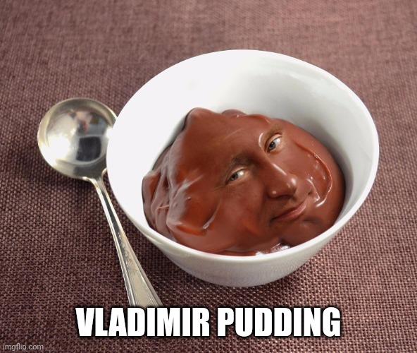 Vladimir Pudding | VLADIMIR PUDDING | image tagged in vladimir pudding | made w/ Imgflip meme maker