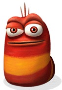 red larva | image tagged in red larva | made w/ Imgflip meme maker