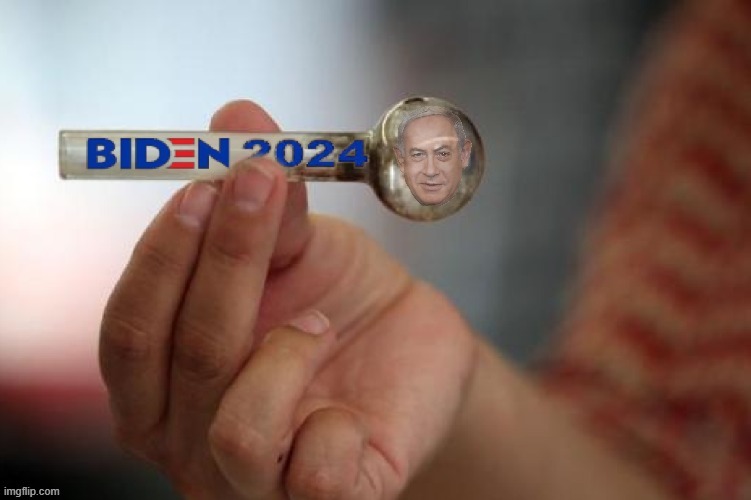 Biden Pipe | image tagged in biden,netanyahu,crack,crack pipe,puff,genocide | made w/ Imgflip meme maker