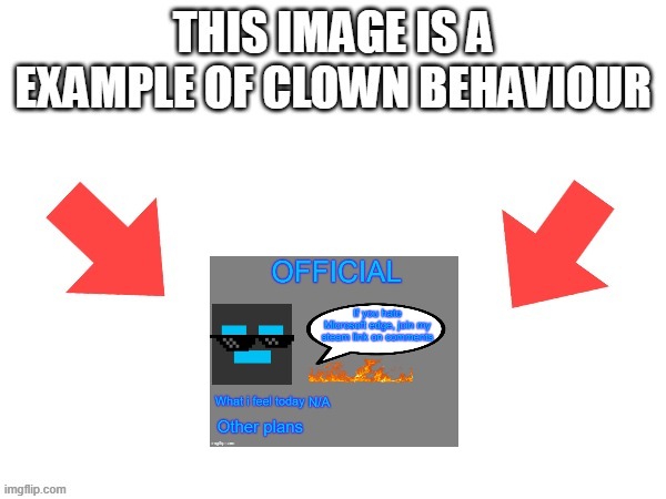 the image ain't skibidi ohio rizzler ??? | image tagged in this image is a example of clown behaviour | made w/ Imgflip meme maker