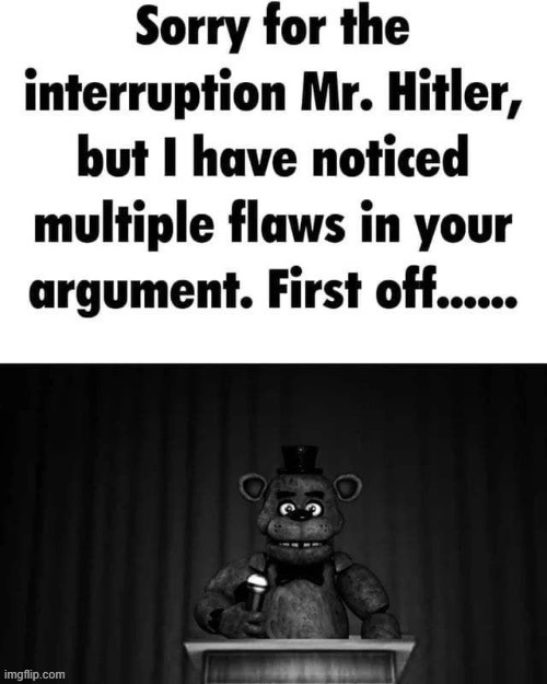 five frediington | made w/ Imgflip meme maker