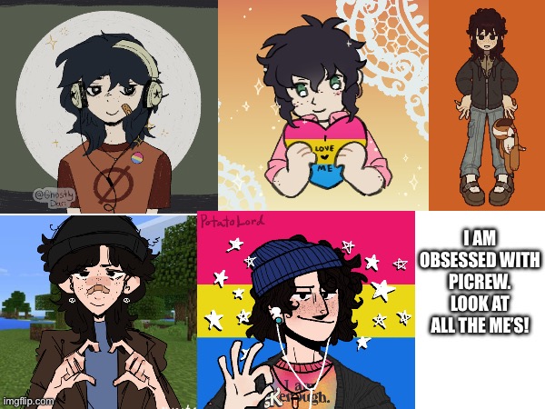 First and last are my favorite | I AM OBSESSED WITH PICREW. LOOK AT ALL THE ME’S! | image tagged in lgbtq,oc | made w/ Imgflip meme maker