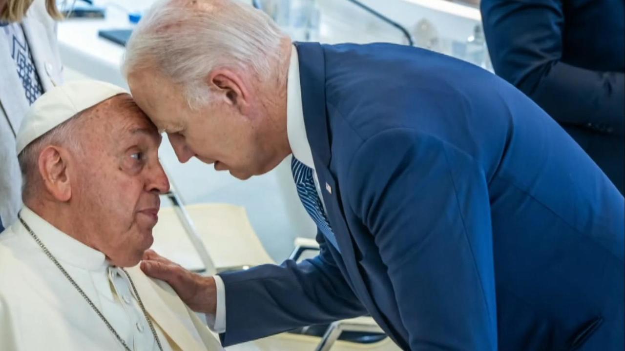 Biden and the Pope Blank Meme Template