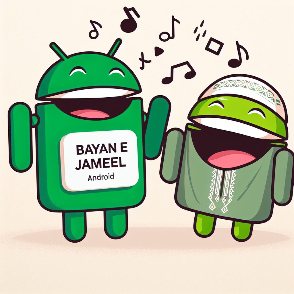 an android app named Bayan e Jameel laughing on another app name Blank Meme Template