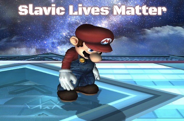 Sad Mario | Slavic Lives Matter | image tagged in sad mario,slavic | made w/ Imgflip meme maker
