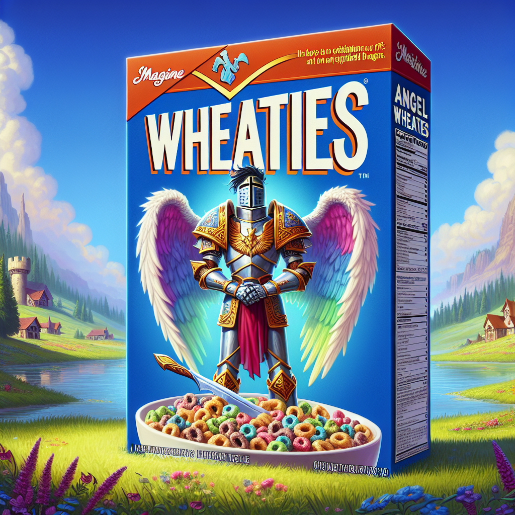 High Quality D&D cereal "Angel Wheaties" Blank Meme Template