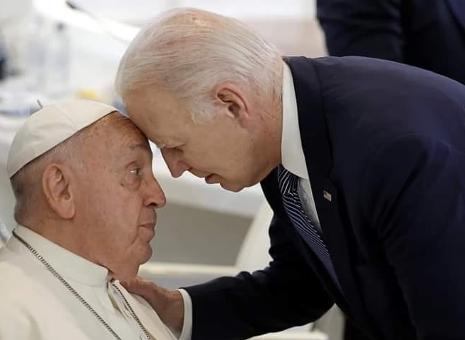 High Quality Pope & Biden Blank Meme Template