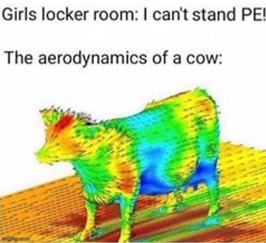 Hehereereh | image tagged in aerodynamical model of a cow | made w/ Imgflip meme maker