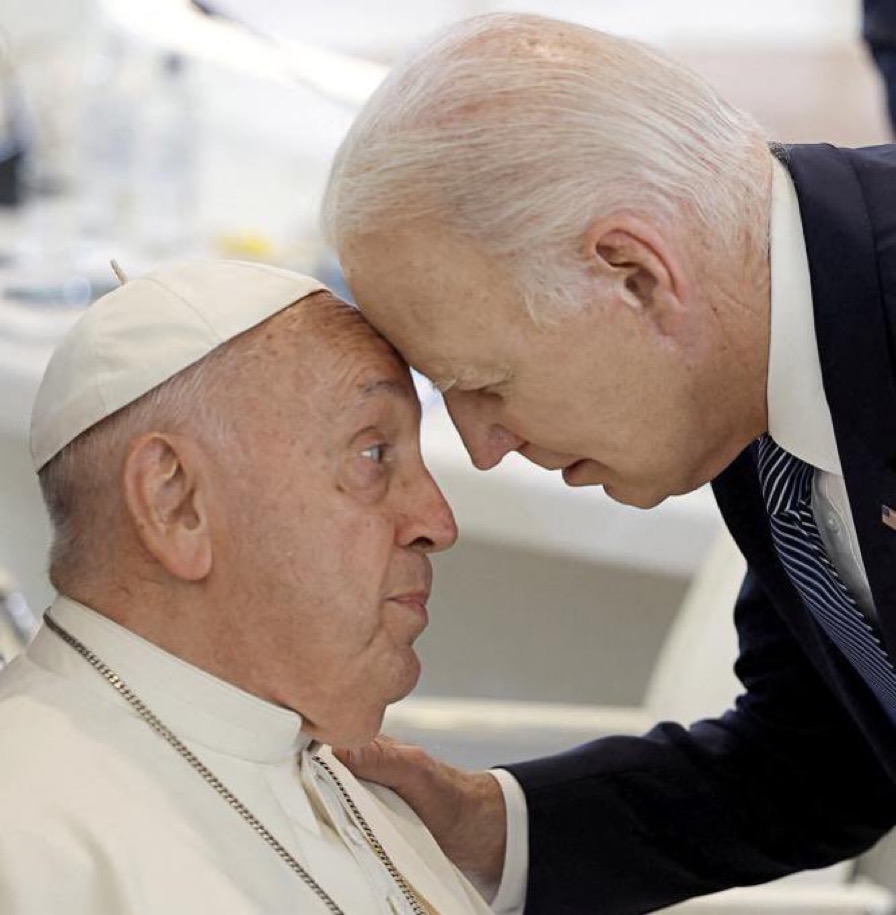 High Quality Pope and Biden Blank Meme Template