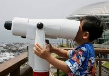 Wrong end of the telescope binocular funny humor child kid Blank Meme Template