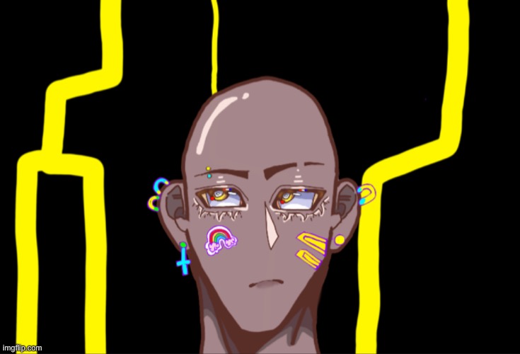 Bald person. | image tagged in art,drawing | made w/ Imgflip meme maker