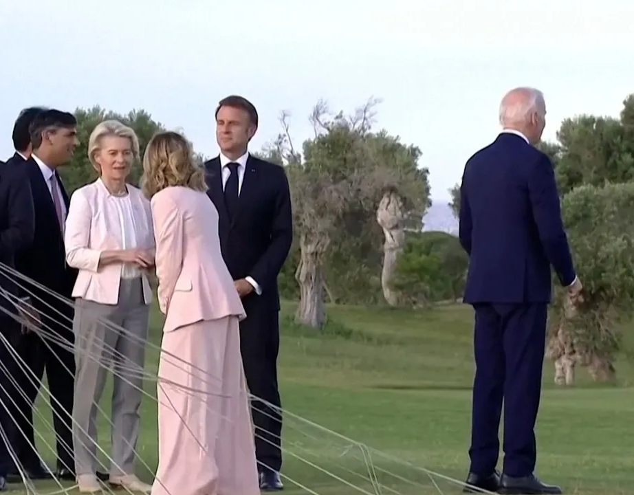 Joe Biden at G7 Blank Meme Template