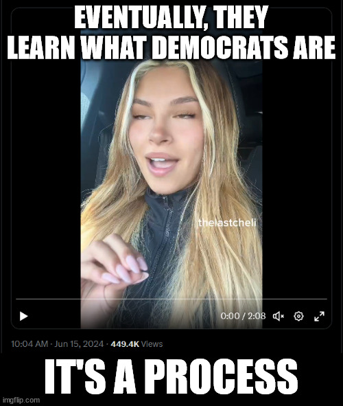The smart ones learn... | EVENTUALLY, THEY LEARN WHAT DEMOCRATS ARE; IT'S A PROCESS | image tagged in more people,leaving the democrat cult,smart people | made w/ Imgflip meme maker