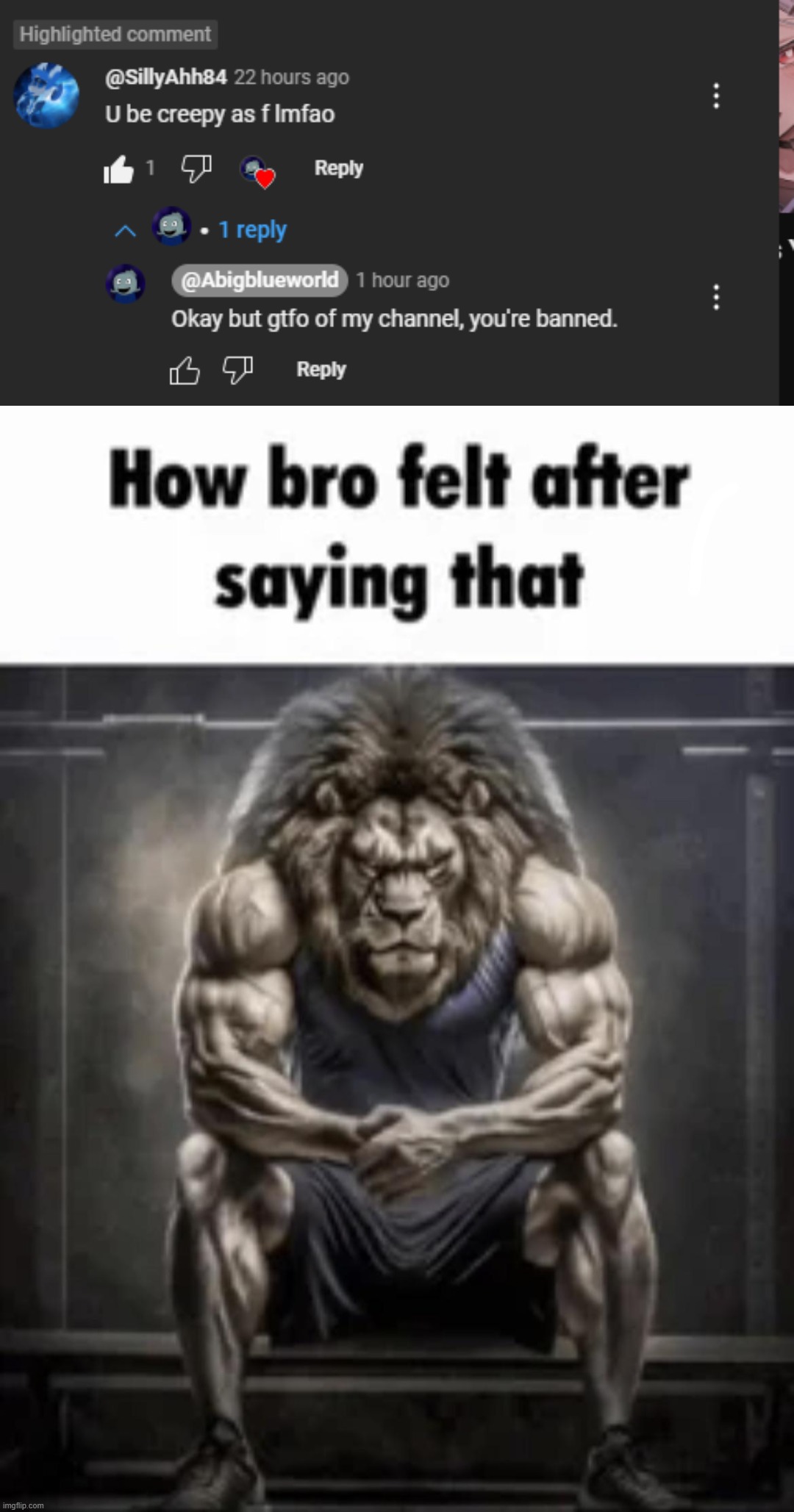 image tagged in how bro felt after saying that | made w/ Imgflip meme maker