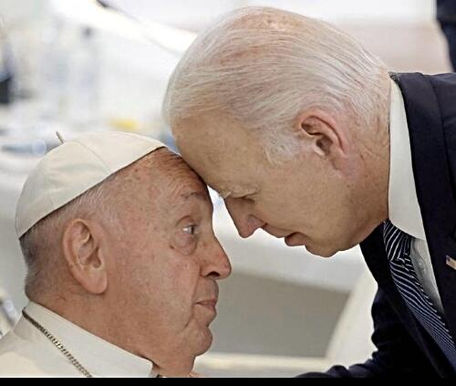 Biden threatens Pope Blank Meme Template