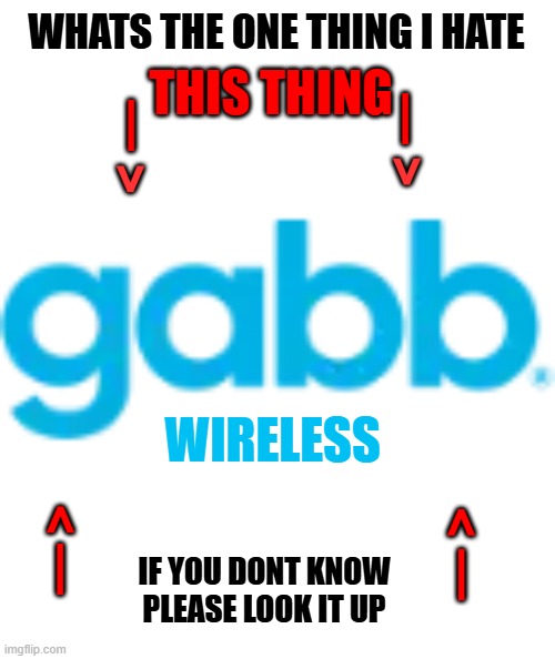 my friend keeps calling it an android so i guess its like that but still look it up and tell me if you have it too | WHATS THE ONE THING I HATE; THIS THING; |; |; <; >; WIRELESS; >; >; |; IF YOU DONT KNOW PLEASE LOOK IT UP; | | image tagged in gabb | made w/ Imgflip meme maker