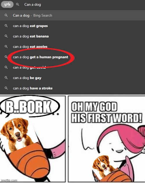 Umm.. | B..BORK | image tagged in bork,dog,google search | made w/ Imgflip meme maker