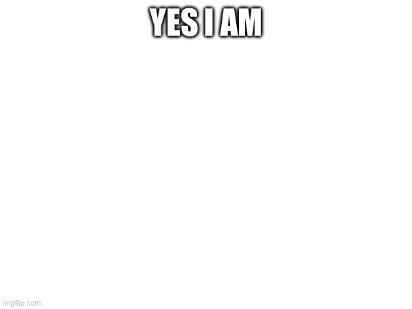 YES I AM | made w/ Imgflip meme maker